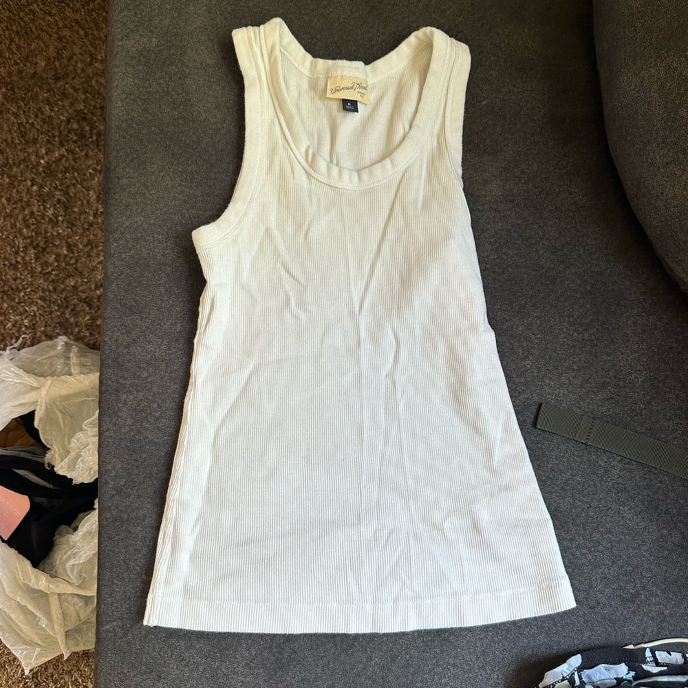 Universal Thread White Ribbed Tank Top